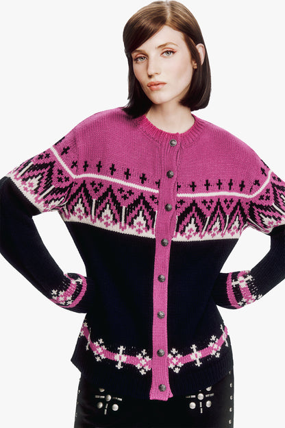 Fair Isle Knit Cardigan