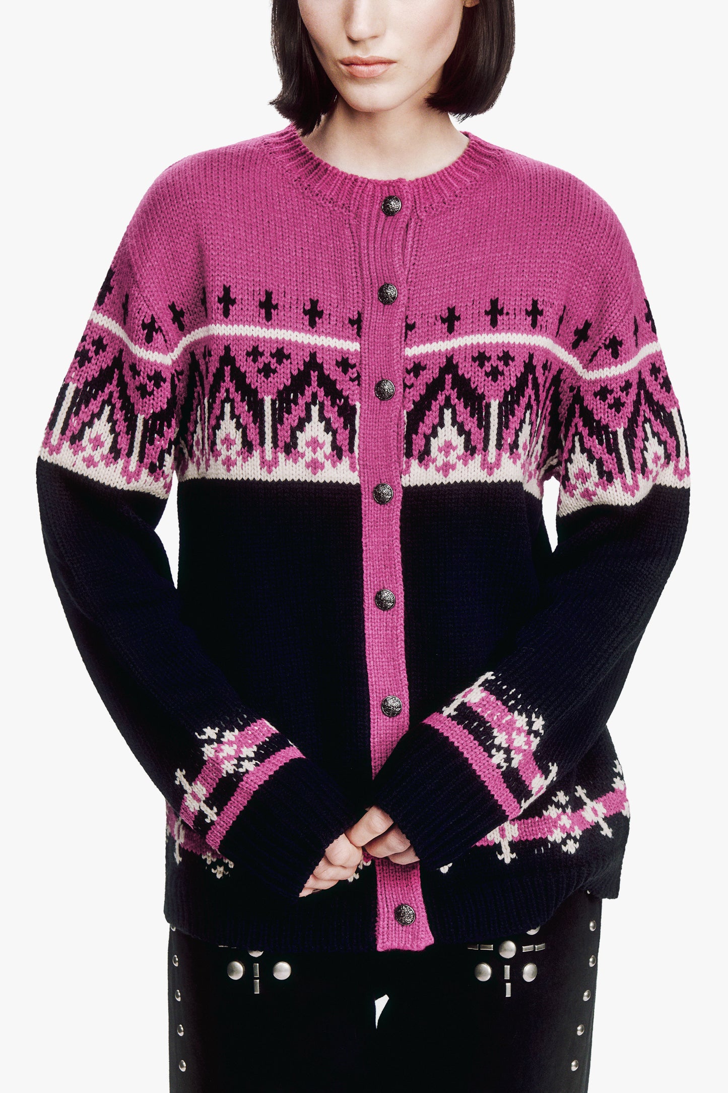 Fair Isle Knit Cardigan