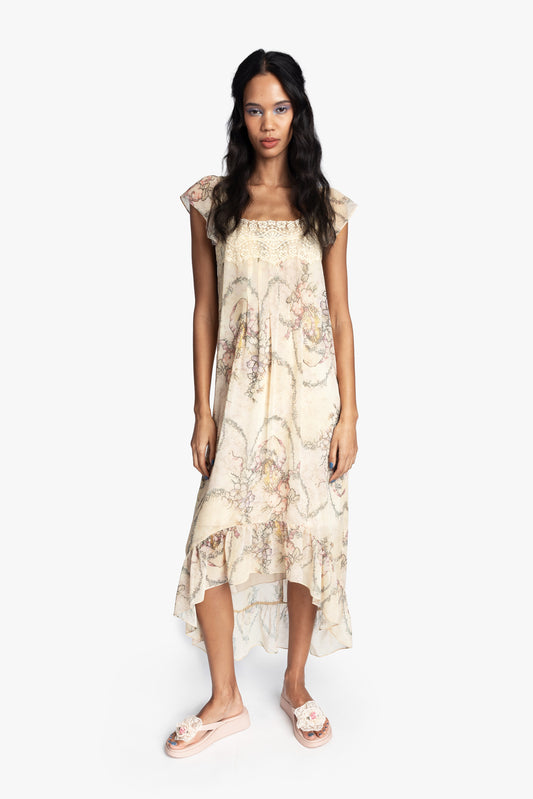 Spirit Bloom Chiffon Ruffle Dress