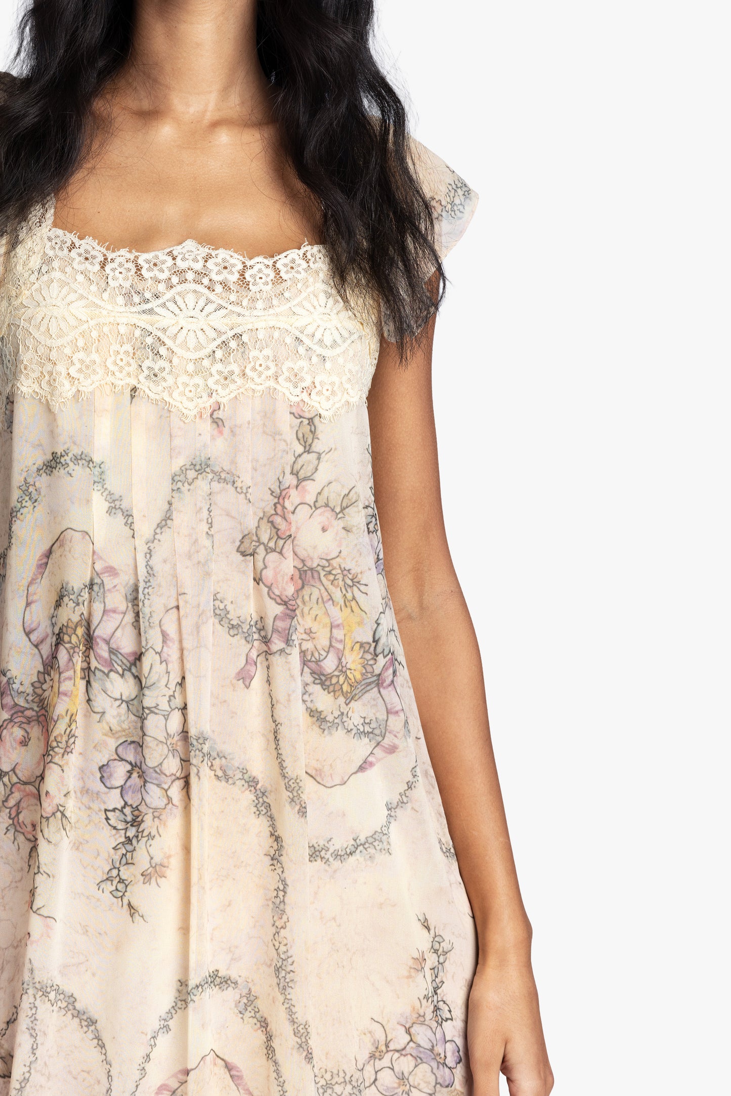 Spirit Bloom Chiffon Ruffle Dress