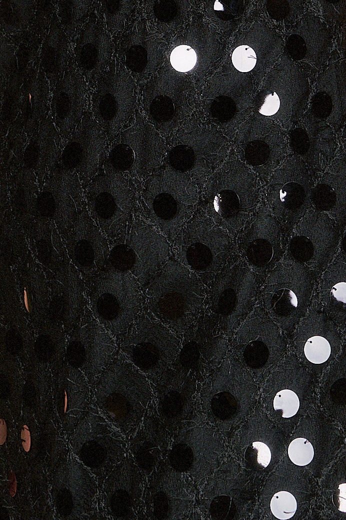 Mesh Paillettes Mini Dress