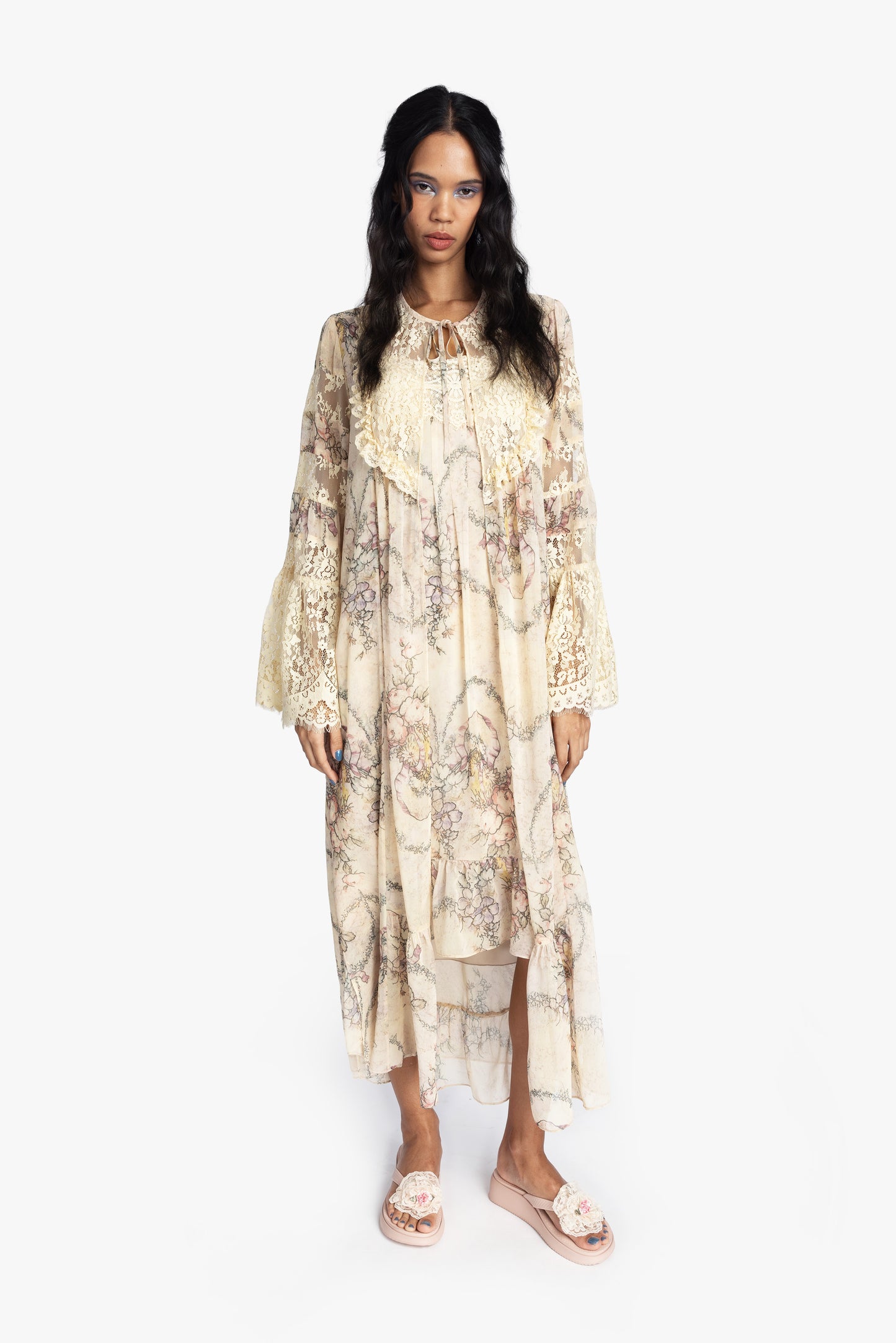 Spirit Bloom Chiffon Peignoir