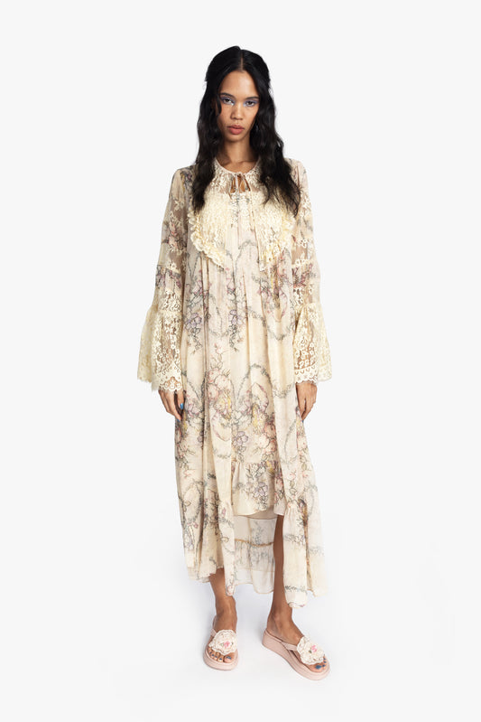 Spirit Bloom Chiffon Peignoir