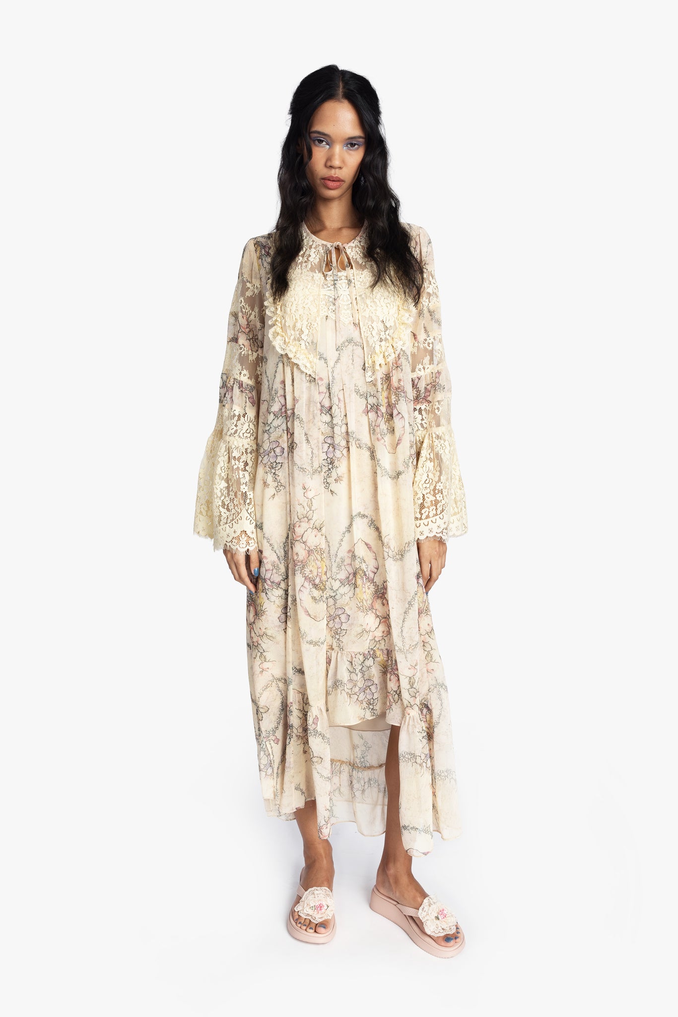 Spirit Bloom Chiffon Peignoir