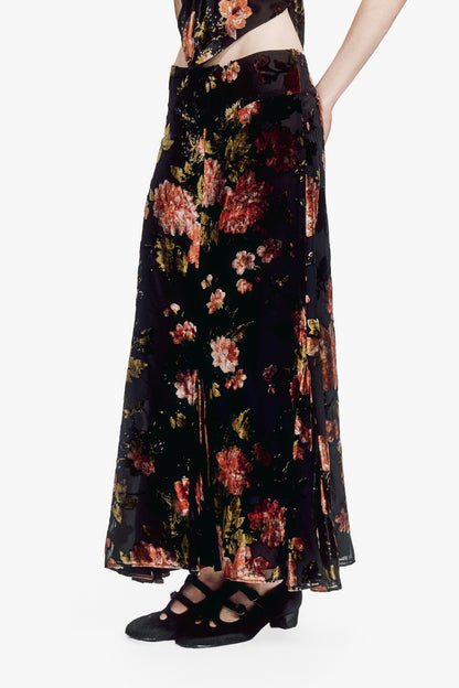 Folia Devore Trumpet Skirt