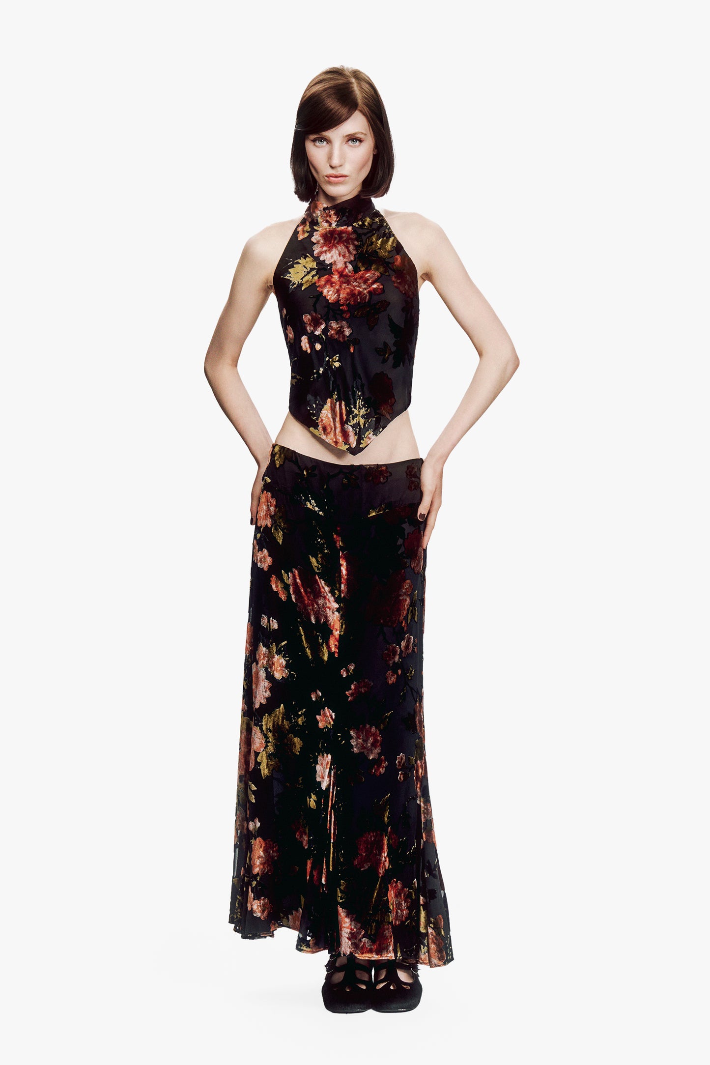 Folia Devore Halter Top