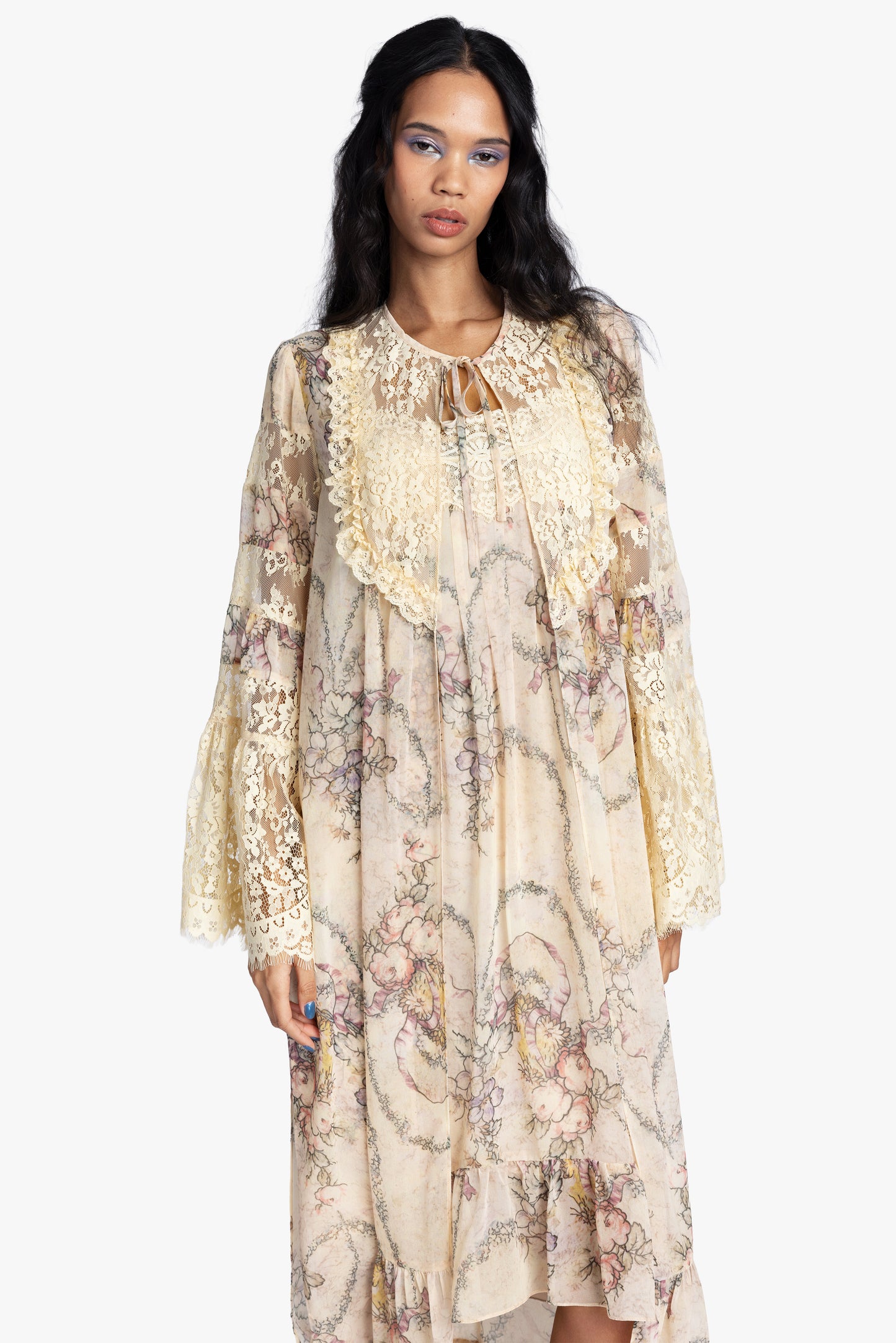 Spirit Bloom Chiffon Peignoir