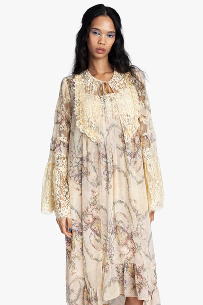 Spirit Bloom Chiffon Peignoir