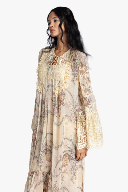 Spirit Bloom Chiffon Peignoir