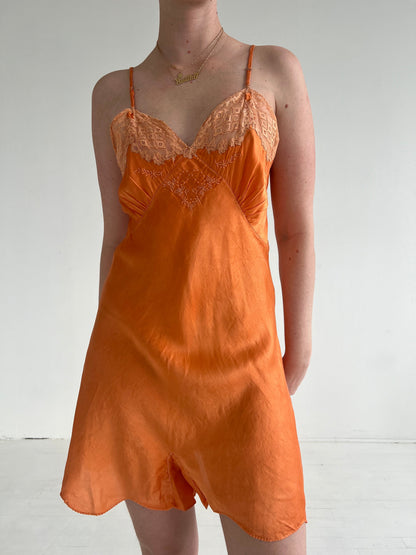 Vintage 1930s Orange Romper