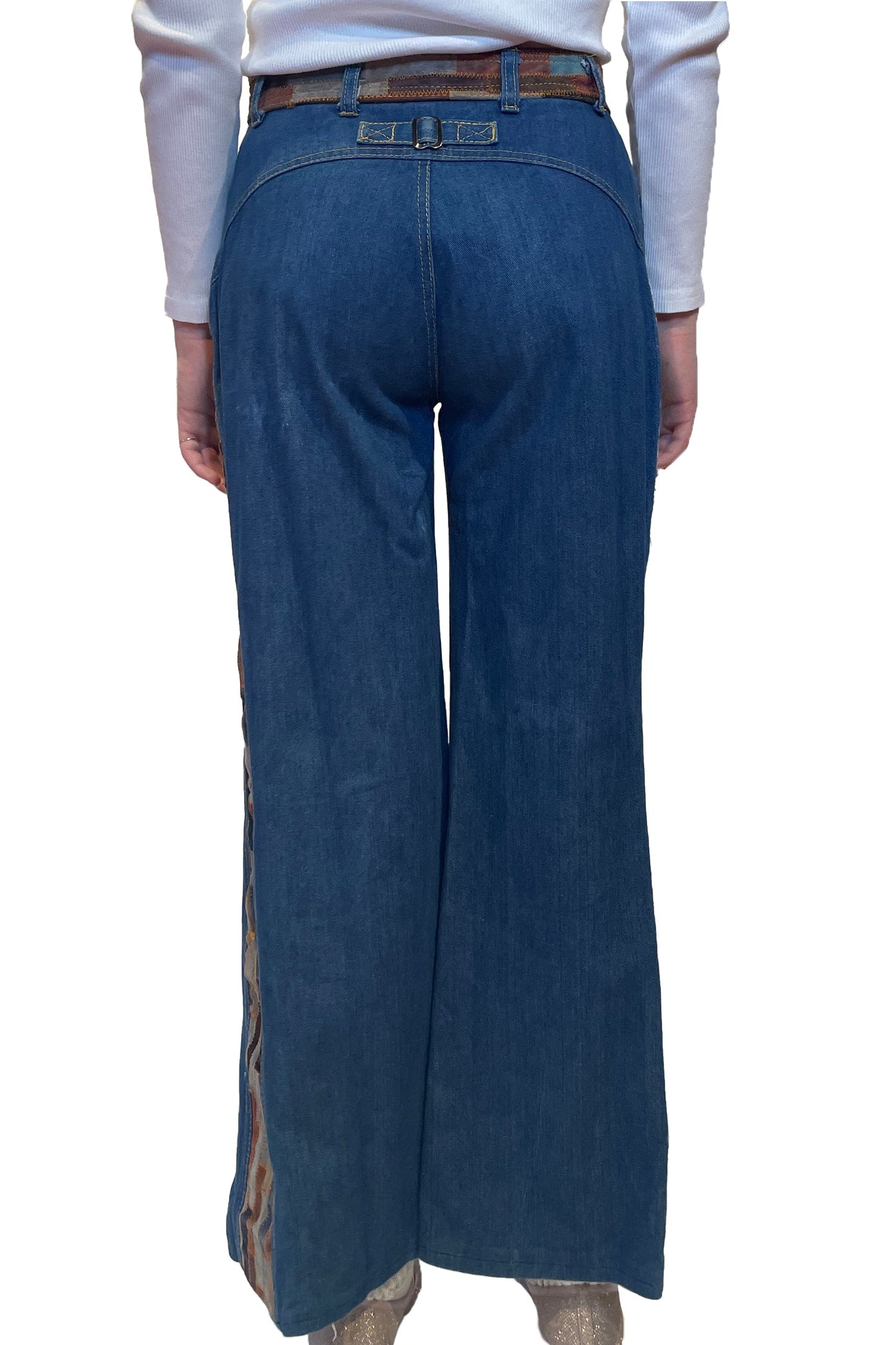 Vintage 70's Laura Accessories Inc Denim Patchwork Jeans