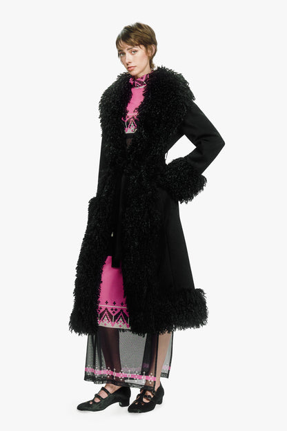 Faux Suede Coat