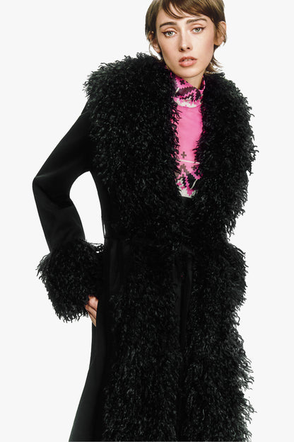 Faux Suede Coat