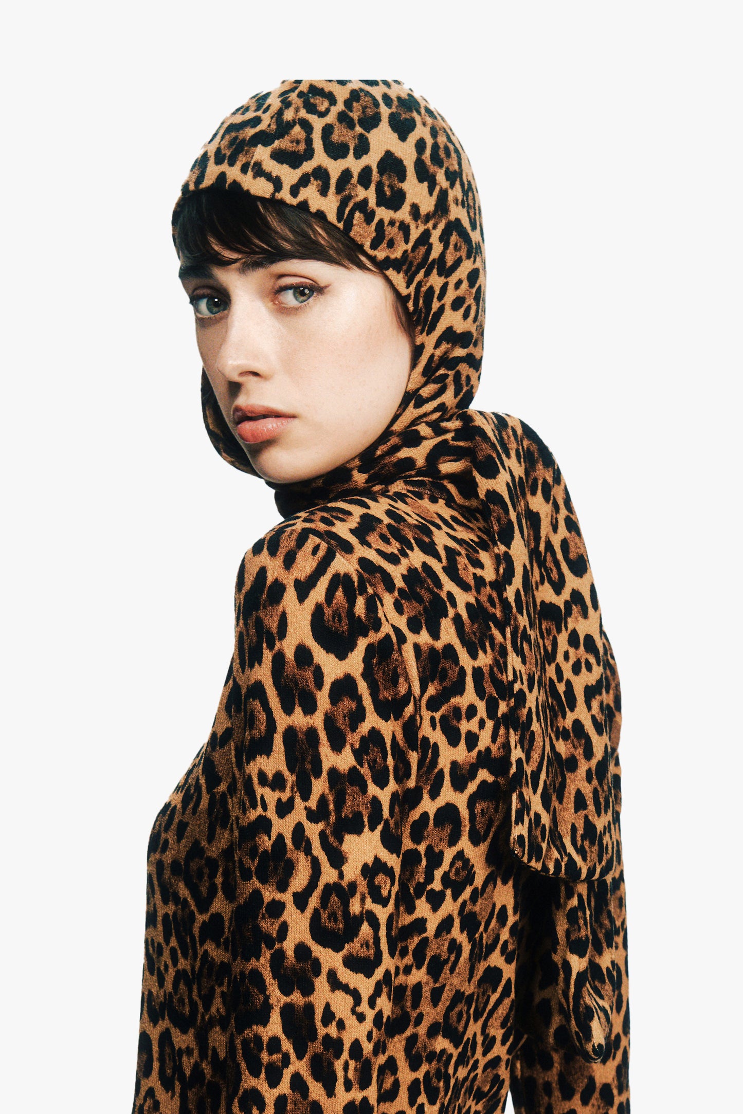 Leopard Knit Balaclava