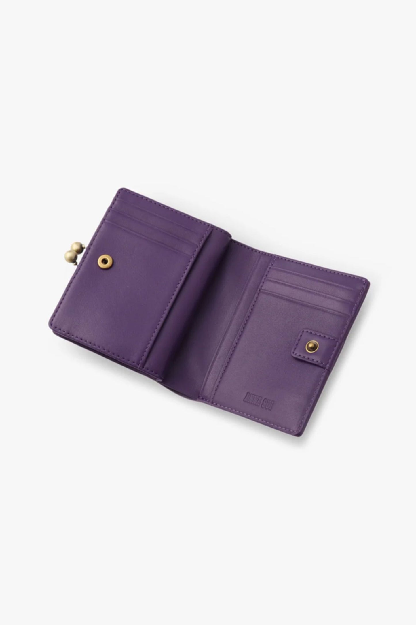 Purple Retro Button Small Wallet