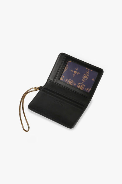 Black Retro Button Pass Case