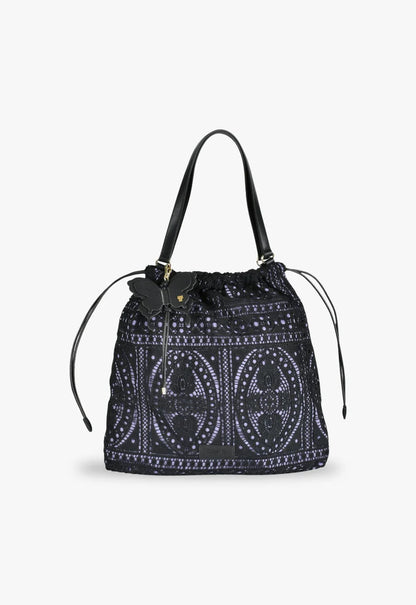 Violet Allure Lace Tote Bag