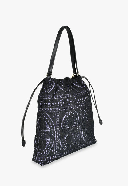Violet Allure Lace Tote Bag