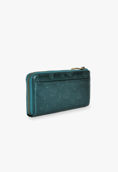 Emerald Butterfly Zip Wallet