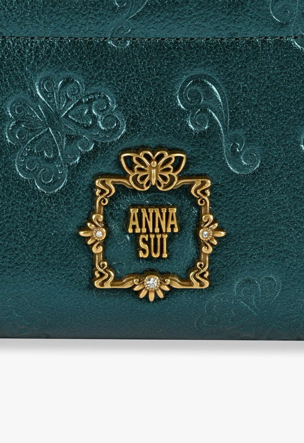 Emerald Butterfly Zip Wallet