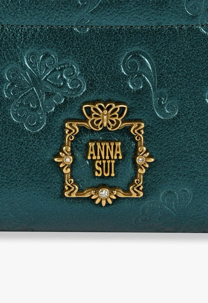 Emerald Butterfly Zip Wallet