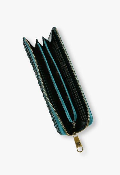 Emerald Butterfly Zip Wallet