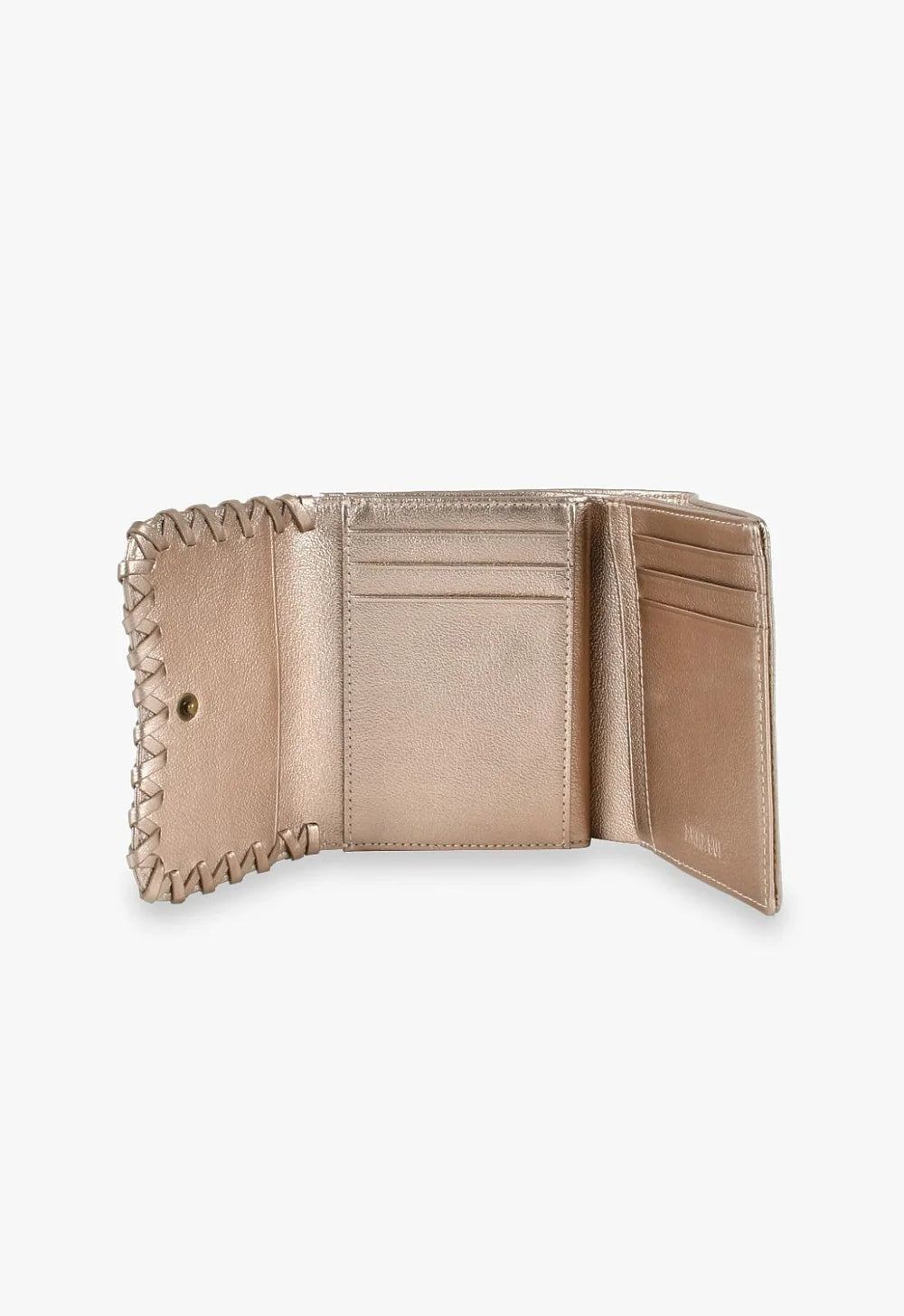 Butterfly Kiss-Lock Bifold Wallet- Champagne