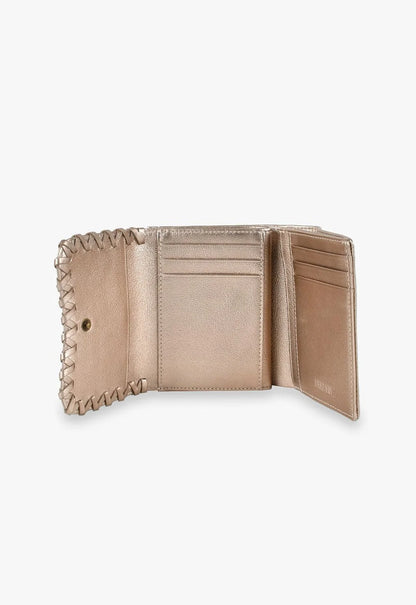 Butterfly Kiss-Lock Bifold Wallet- Champagne