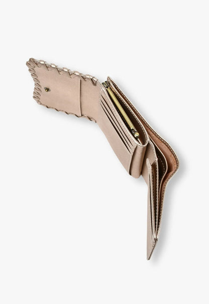 Butterfly Kiss-Lock Bifold Wallet- Champagne