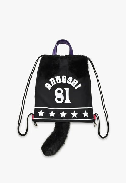 Black Cat Drawstring Bag