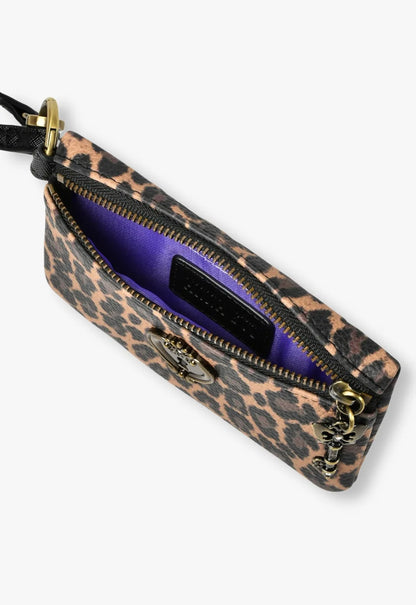 Wild Heart Leopard Wristlet