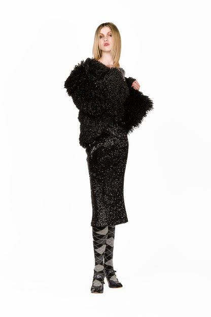 Faux Curly Lamb Fur Jacket