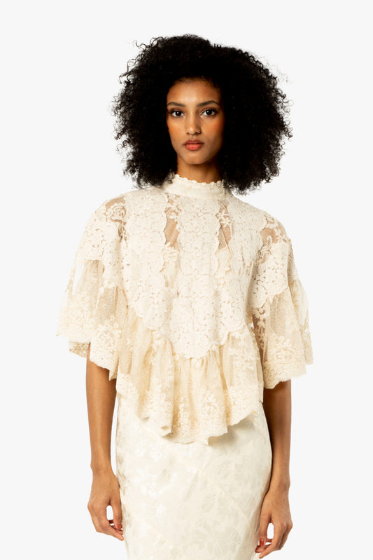 Corded Lace Combo Cape