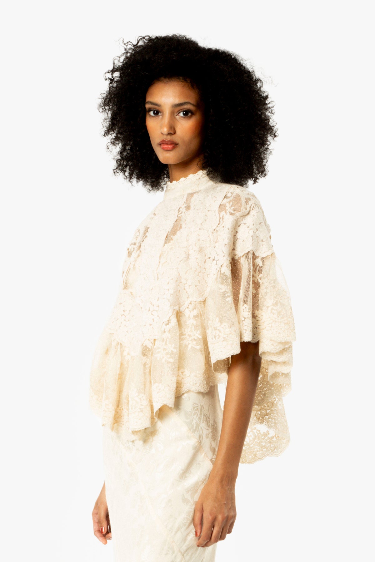 Corded Lace Combo Cape