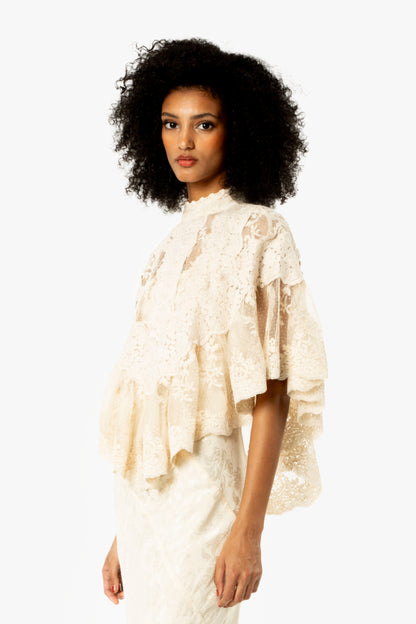 Corded Lace Combo Cape