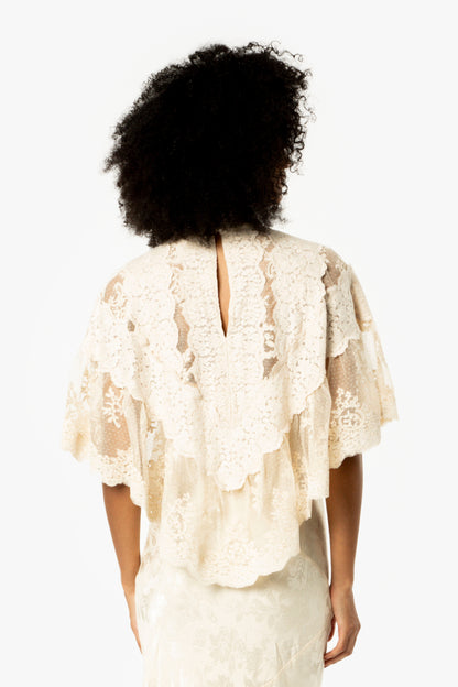 Corded Lace Combo Cape