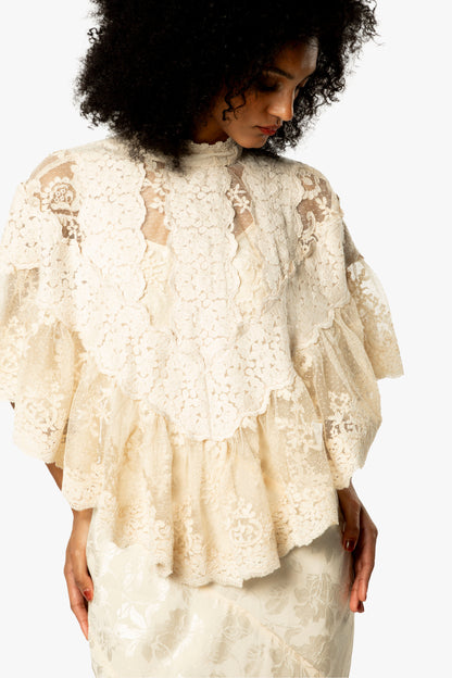 Corded Lace Combo Cape