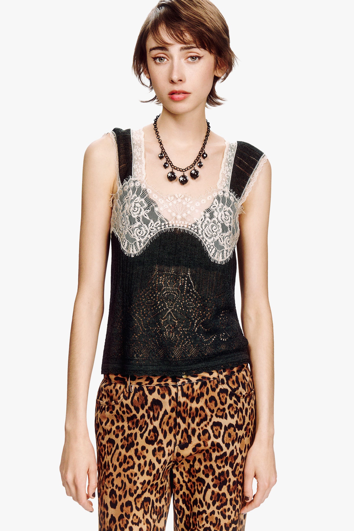 Lingerie Lace Knit Camisole