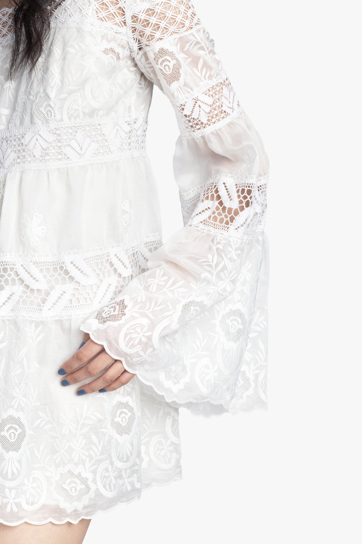 Cottage Rose Lace Mini Dress