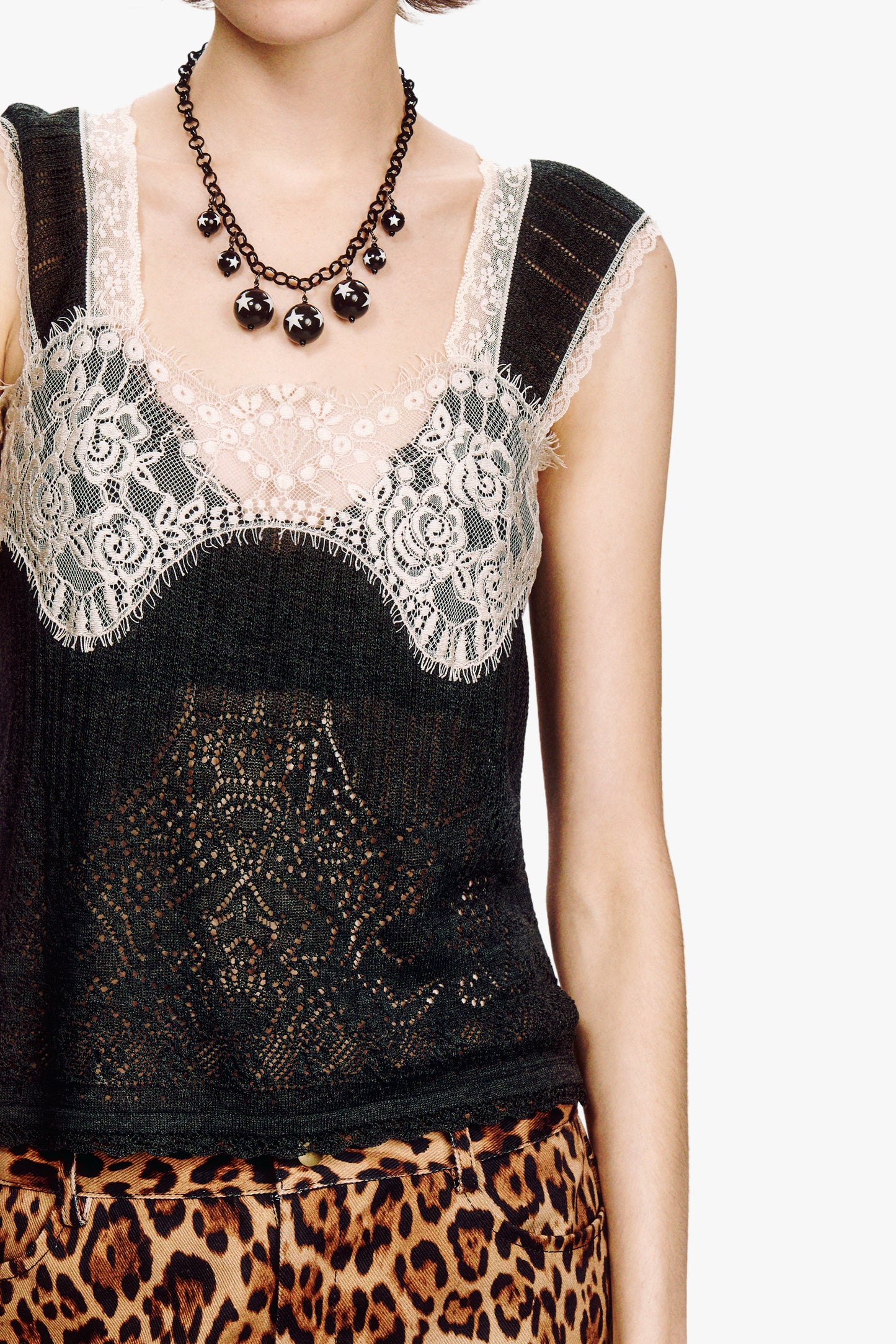 Lingerie Lace Knit Camisole
