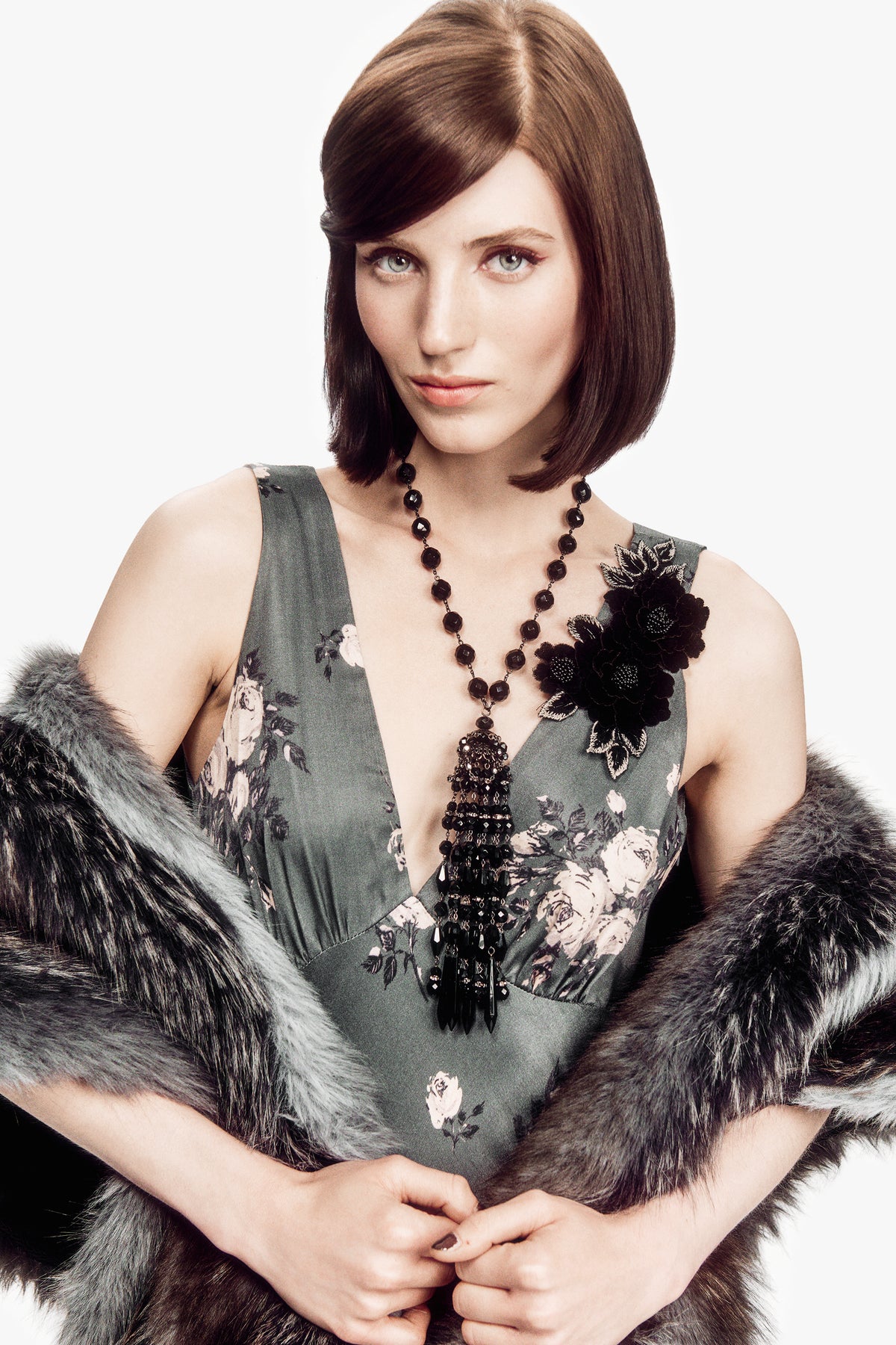 Anna Sui x Erickson Beamon Beaded Tassel Necklace - Black