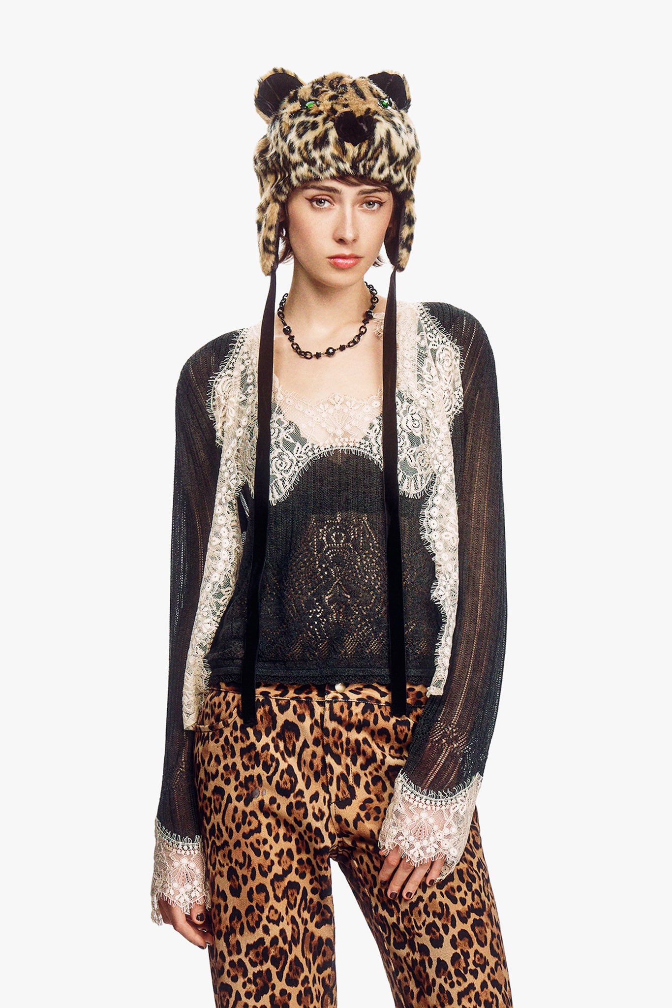 Lingerie Lace Knit Cardigan