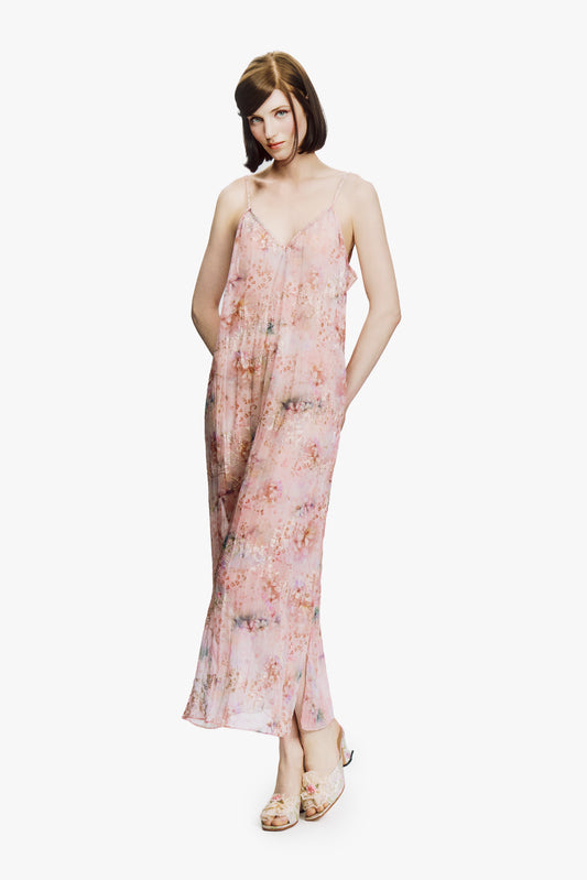 Oasis Blooms Slip Dress- Blush