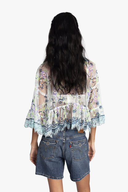 Lady Chatterley's Lace V-Neck Top