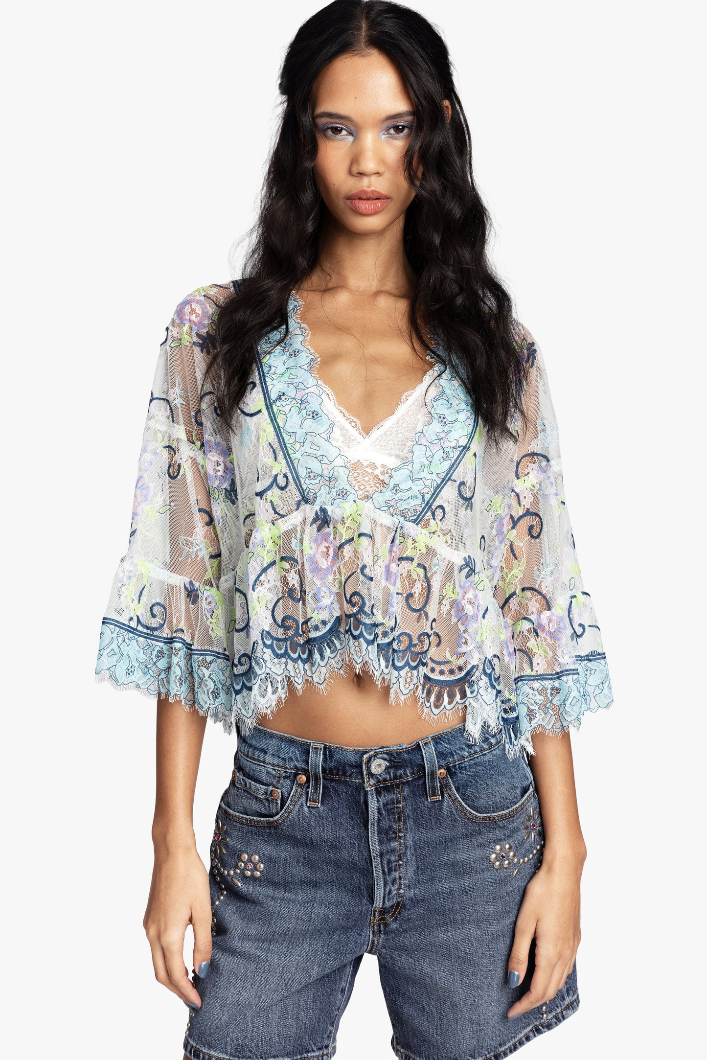 Lady Chatterley's Lace V-Neck Top