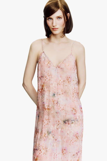 Oasis Blooms Slip Dress- Blush