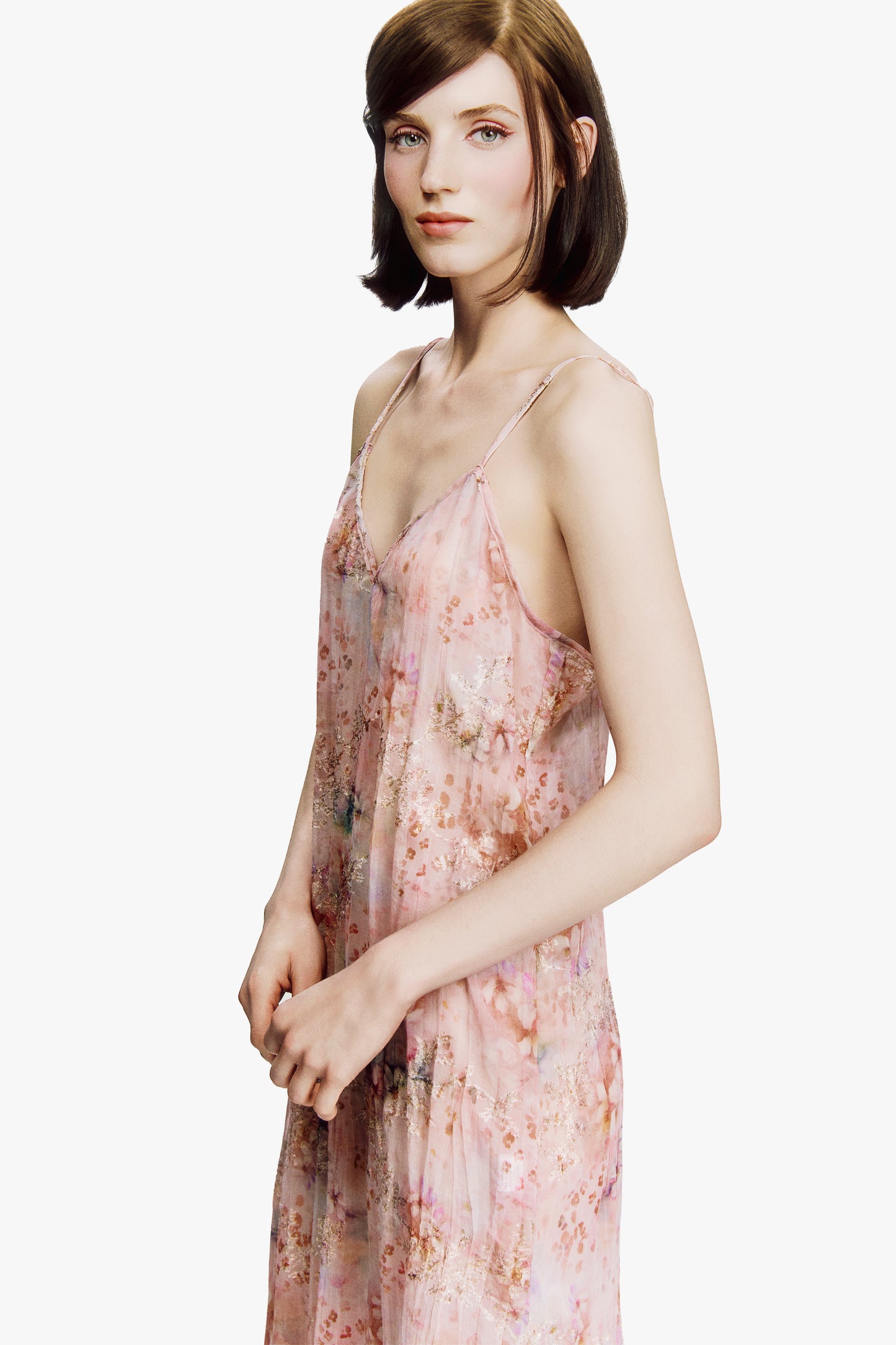Oasis Blooms Slip Dress- Blush