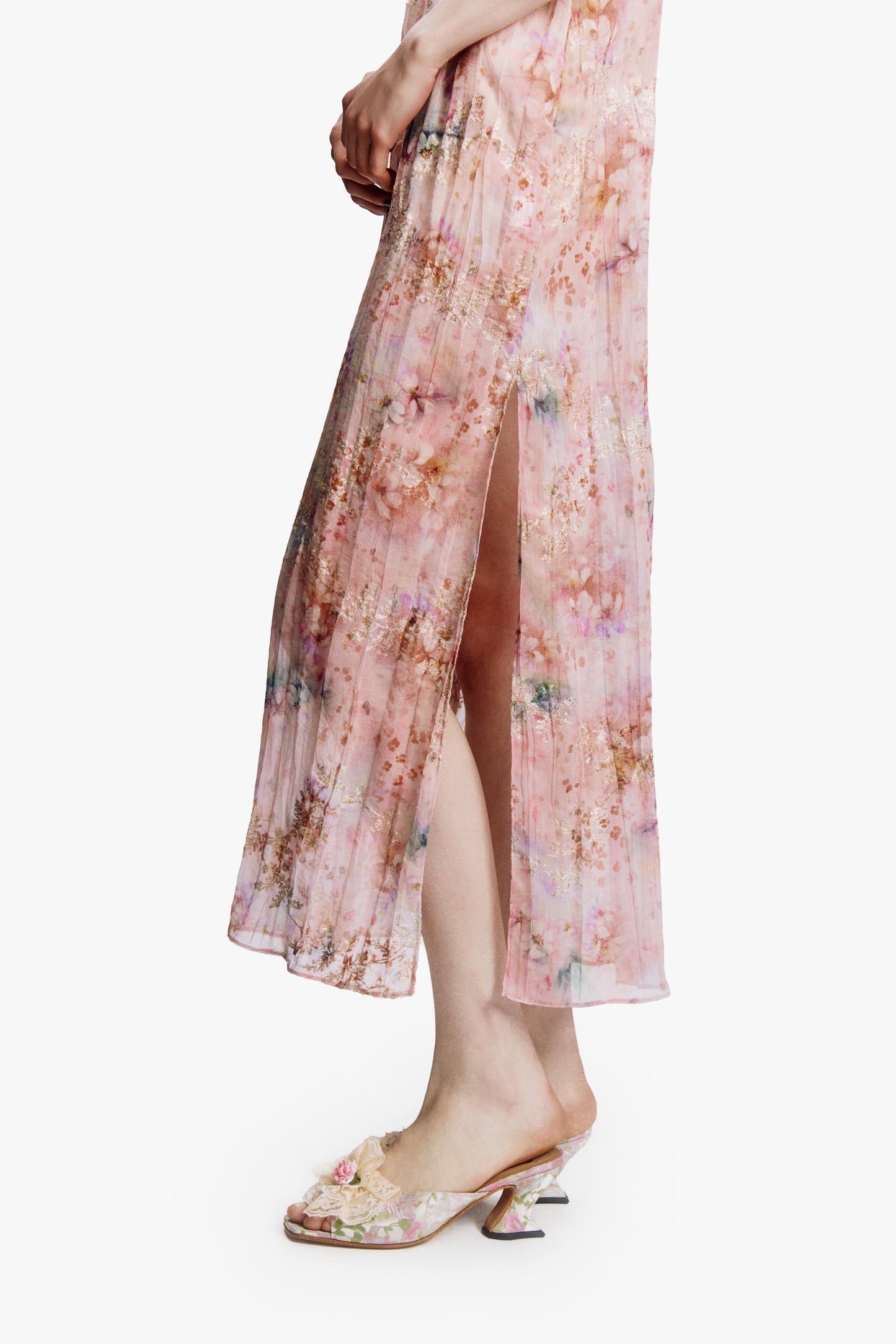 Oasis Blooms Slip Dress- Blush