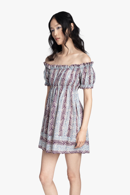 Ombre Ribbons Cotton Dress