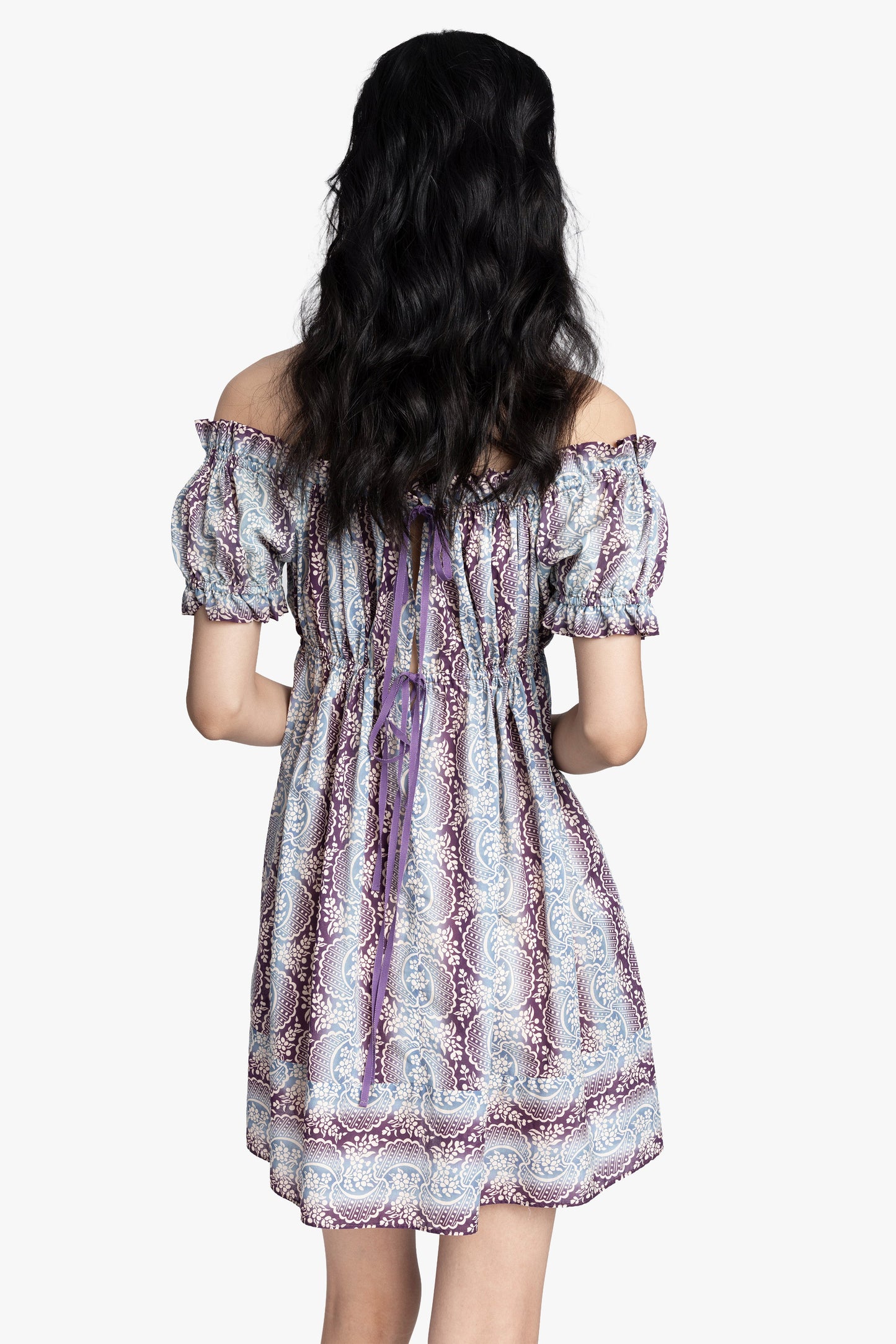 Ombre Ribbons Cotton Dress